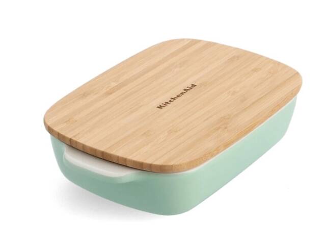 Форма для запікання з кришкою KitchenAid СС007425-001 7,5х19,5х32,8 см 1.9 л фісташкова. - Фото 1