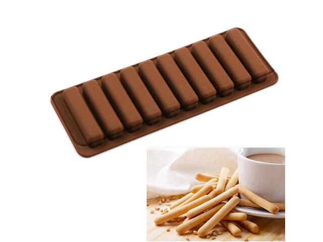 Форма силіконова для льоду та випічки печива Хомка, Дамські Пальчики, батончиків, бісквітів, паличок Савоярді - Фото 9