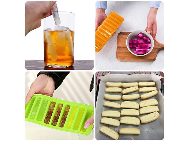 Форма силіконова для льоду та випічки печива Хомка, Дамські Пальчики, батончиків, бісквітів, паличок Савоярді - Фото 8