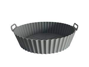 Форма в аерогриль кругла силіконова 19142 20х20х5 см сіра