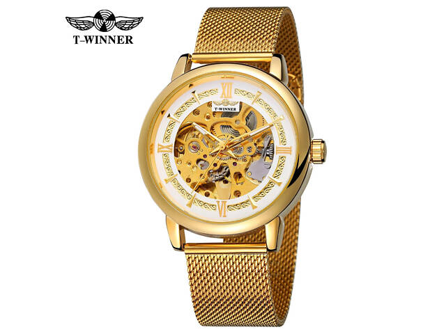 Forsining 8173 Золото-Білі Сітчасті - Фото 1