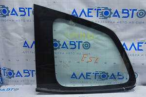 Форточка глухое стекло задняя левая Subaru Forester 14-18 SJ молдинг мат, стекло зеленый оттенок, залом молдинга, отсутс