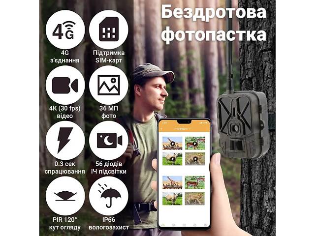 Фотоловушка 4G камера для охоты 10000 мАч Suntek HC-940Pro (100968) - Фото 4