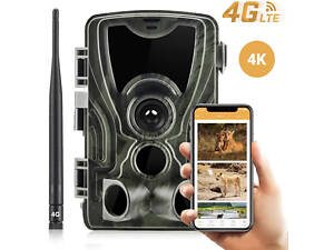 Фотоловушка 4G камера для охоты c передачей 4K видео на смартфон Suntek HC-801Pro, 30мп фото