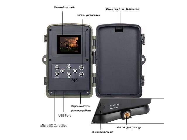 Фотоловушка Suntek HC-801A Full HD 1080P 120° 16MP IP65 (53605) - Фото 4