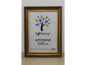Фоторамка А4 21х30 см зістарене золото з обрамлення 377-1176