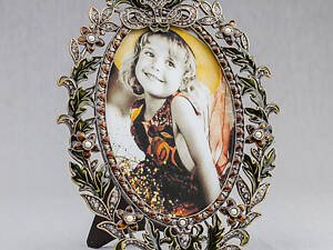 Фоторамка настольная металлическая Lefard Жемчужные цветы 15х22см 081MA