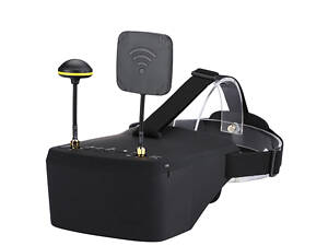 FPV окуляри - шолом для квадрокоптера і авіамоделей Eachine EV800D, 5 'екран, 5.8 Ггц, 2 антени, запис