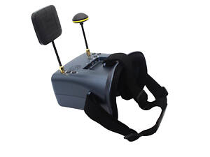 FPV окуляри - шолом для квадрокоптера та авіамоделей із записом відео Nectronix LS008D, 4,3' екран, 5.8 ГГц, 800x480