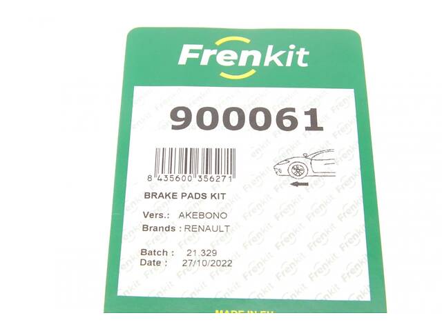 FRENKIT 900061 Планка супорта (переднього) прижимна (к-кт) Renault Megane/Scenic 16- (Akebono) - Фото 4