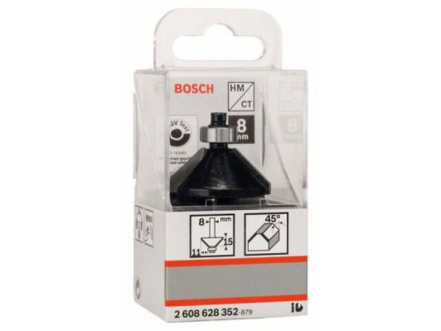 Фреза Bosch Professional фасонна, Std, S8, D11, L15 45° (2.608.628.352) - Фото 6