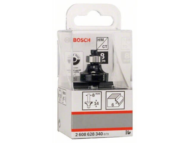 Фреза Bosch Professional карнизна Std S8 R6 L13.2 (2.608.628.340) - Фото 5