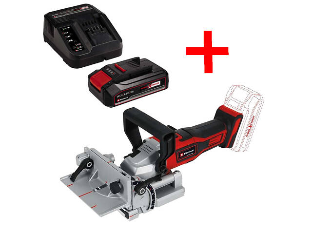 Фрезер ламельний акум. Einhell TE-BJ 18 Li - Solo + АКБ 2,5А/г, 6500 об/хв.,Пазовна фреза Ø100 x Ø22 x 4 мм - Фото 1