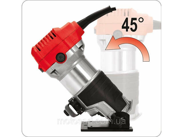 Фрезер ручний по крайці ламінатів електричний YATO YT-82390 710 Вт, цанга Ø= 6, 8 мм, хід- 20 мм, нахил- 45° - Фото 5