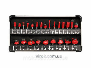 Фрезы по дереву YATO: Набор 24 Шт. [10] (YT-6801)