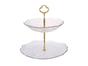 Фруктівниця 2-х ярусна Bona Di 992-170 24.5 см прозора