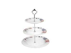 Фруктівниця 3-х ярусна Vittora Півонії VT-421AР