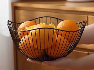 Фруктівниця металева 7392 25 см чорна