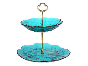 Фруківниця 2-х ярусна Bona Di 992-171 24.5 см бірюзова.