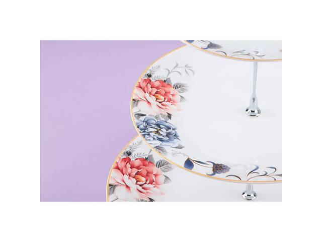 Фруктівниця 3-х ярусна Vittora Півонії VT-421AР - Фото 5