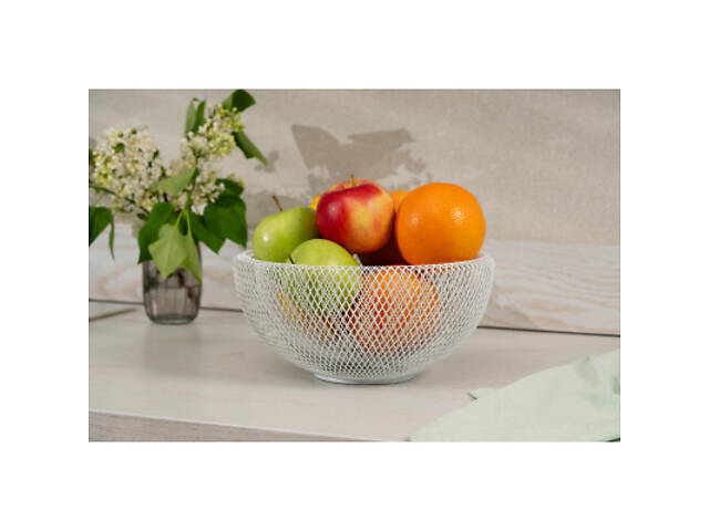 Фруктовница Ardesto Midori 25х25х12см, метал, білий (AR0902W) - Фото 5