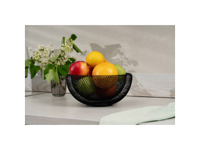 Фруктовница Ardesto Midori 25х25х12см, метал, чорний (AR0902B) - Фото 3