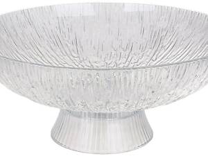 Фруктовниця скляна 'Fleur' Ø26х11см на нозі, прозора