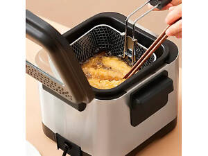 Фритюрница для дома на 1,5 л Crownberg CB 5542, 1200 Вт для картошки фри, нагетсов