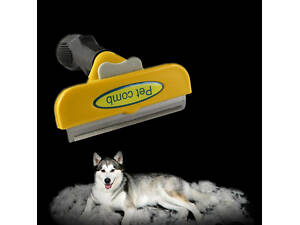 Фурмінатор з кнопкою Pet Comb 10 см (розмір L) для розчісування шерсті котів та собак