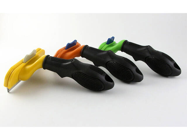 Фурмінатор з кнопкою Pet Comb 10 см (розмір L) для розчісування шерсті котів та собак - Фото 6