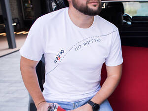 Футболка белая “Кер(м)ую по жизни”, XS размер