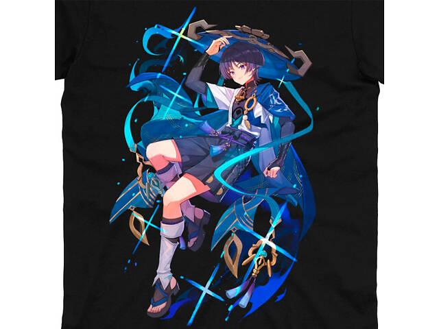 Футболка Bioworld Wanderer Genshin Impact MRZ v350 S Чорний (25893) - Фото 2