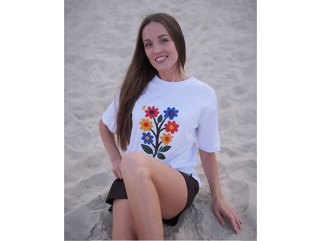 Футболка 'Faino' з квітковим деревом - Фото 1