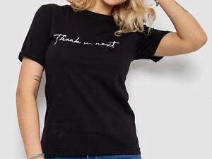 Футболка женская с принтом, цвет черный, 238R57561