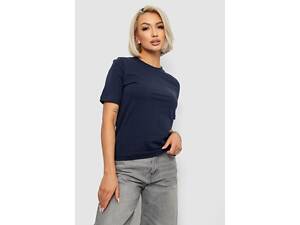 Футболка жіноча однотонна, колір синій, 241R1800