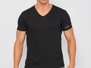 Футболка Kappa T-shirt Mezza Manica Scollo V чорний Чол L K1315 Nero L