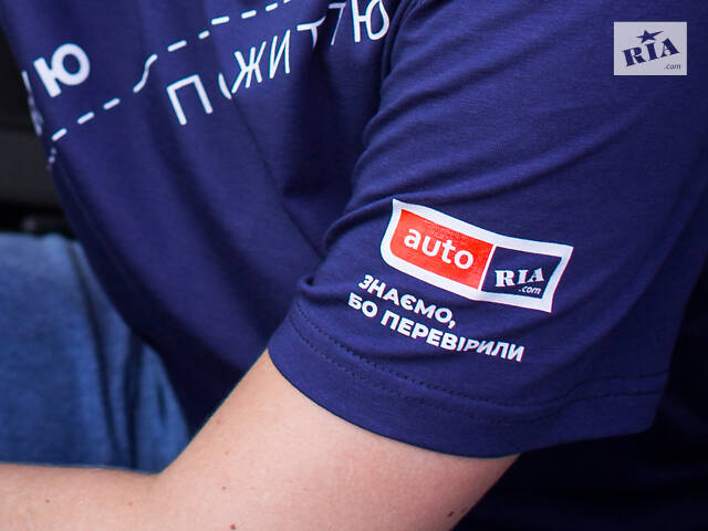 Футболка синяя “Кер(м)ую по життю”, XS размер - Фото 4