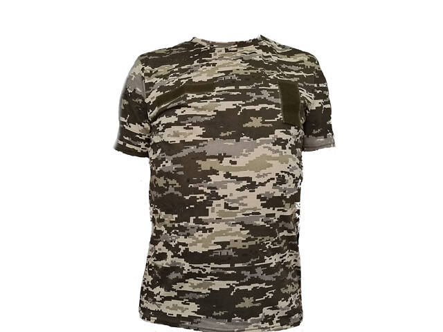 Футболка Tactic4Profi кулир зеленый пиксель с коротким рукавом c 4-мя липучками L - Фото 1