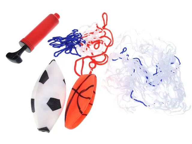 Футбольні ворота з баскетбольним кільцем у комплекті 2 м'ячі 2в1 686-1 - Фото 2