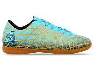 Футзалки взуття для міні-футболу LIJIN 333-39-45-4 41 Бірюзовий-золотий
