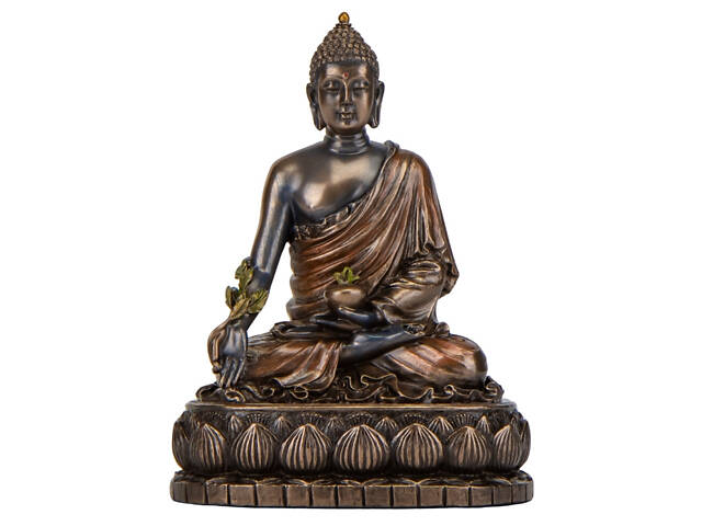 Фігура інтер'єрна Buddha висота 14 см Veronese Коричневий AL229943 - Фото 1