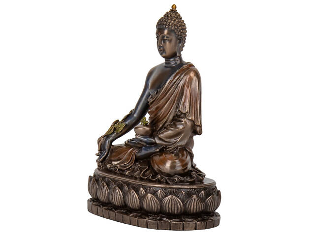 Фігура інтер'єрна Buddha висота 14 см Veronese Коричневий AL229943 - Фото 3