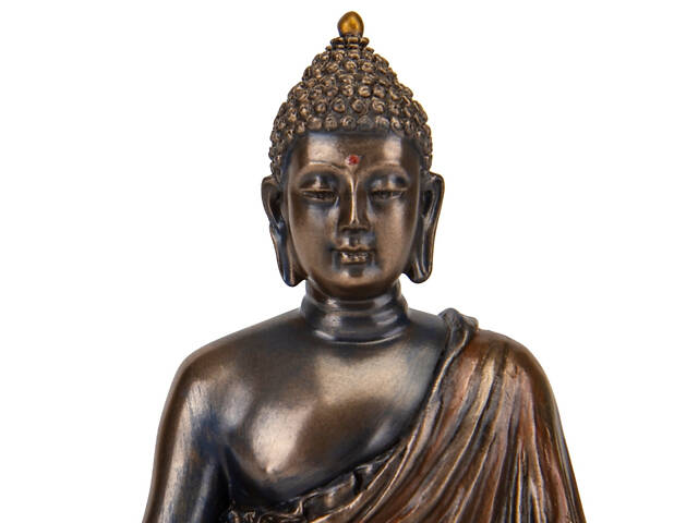 Фігура інтер'єрна Buddha висота 14 см Veronese Коричневий AL229943 - Фото 5