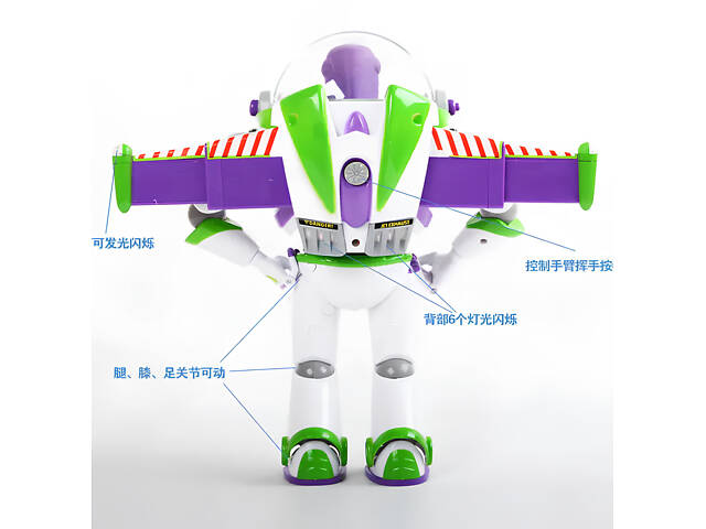 Фігурка Базз Лайтер 32 см зі світлом і звуком — герой Історії іграшок Toy Story на батарейках - Фото 4