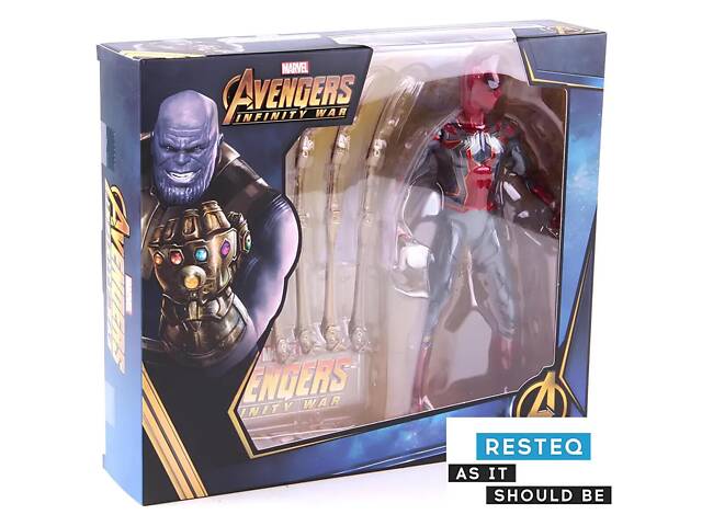 Фигурка Человек-Паук Marvel 17 см из фильма Мстители Война Бесконечности с коробкой RESTEQ - Фото 2