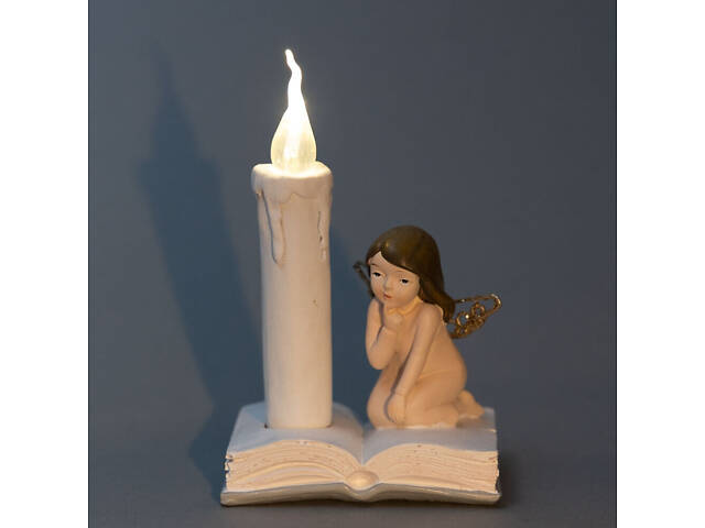 Фігурка декоративна Ангел зі свічкою Lefard AL113225 Рожевий - Фото 2