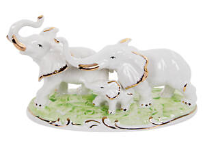 Фігурка декоративна Lefard Слони 149-015 18х12 см біла