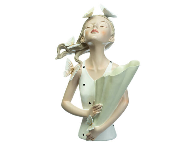 Фігурка Girl in white 32х20х13 см Lefard AL97903 Білий - Фото 1