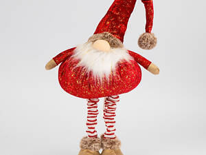 Фігурка телескопічна Святковий гном 60 см 19241-008 текстиль