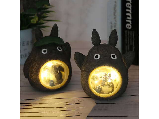 Фігурка Тоторо RESTEQ з підсвіткою 12х10х15 см — чарівний персонаж з аніме «Мій сусід Тоторо». - Фото 1